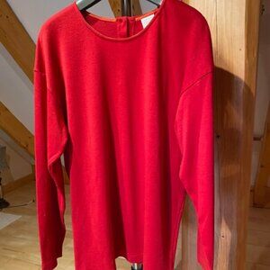 United Colors Of Benetton Vintage Red Women's Sweater Size Small 3 back buttons